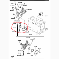 Mazda B6BF14240, Маслоприймач маслонасоса Мазда 323 оригінал