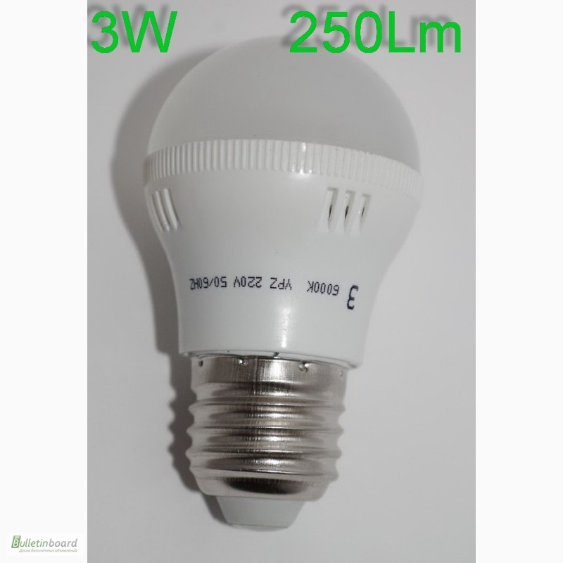 Фото 9. Светодиодная лампа 10W 950Lm E27 220V вольт с Гарантией