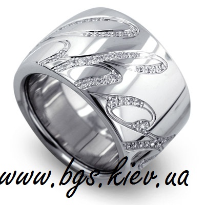 Фото 2. Обручальные кольцо белое золото с бриллиантом на заказ