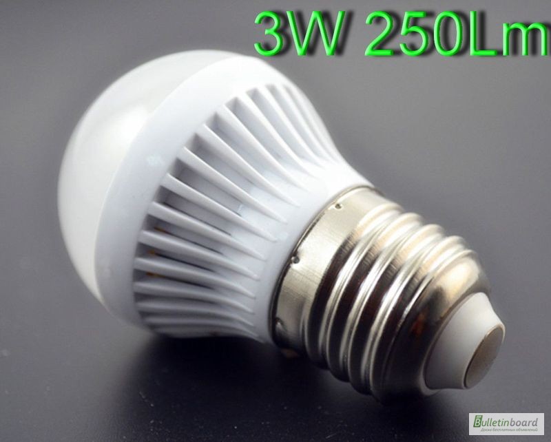 Фото 3. Светодиодная лампа 7W 650Lm E27 220V вольт с гарантией