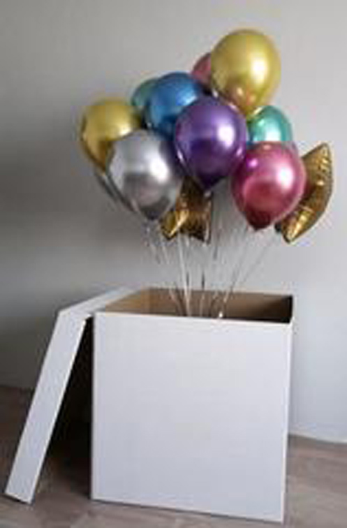 Фото 2. Коробка - сюрприз с шарами